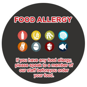 Food Allergy Notice by Redfort Tandoori