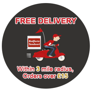 Free Home Delivery by Redfort Tandoori